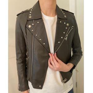 Blue heroes dark brown (tan) leather jacket